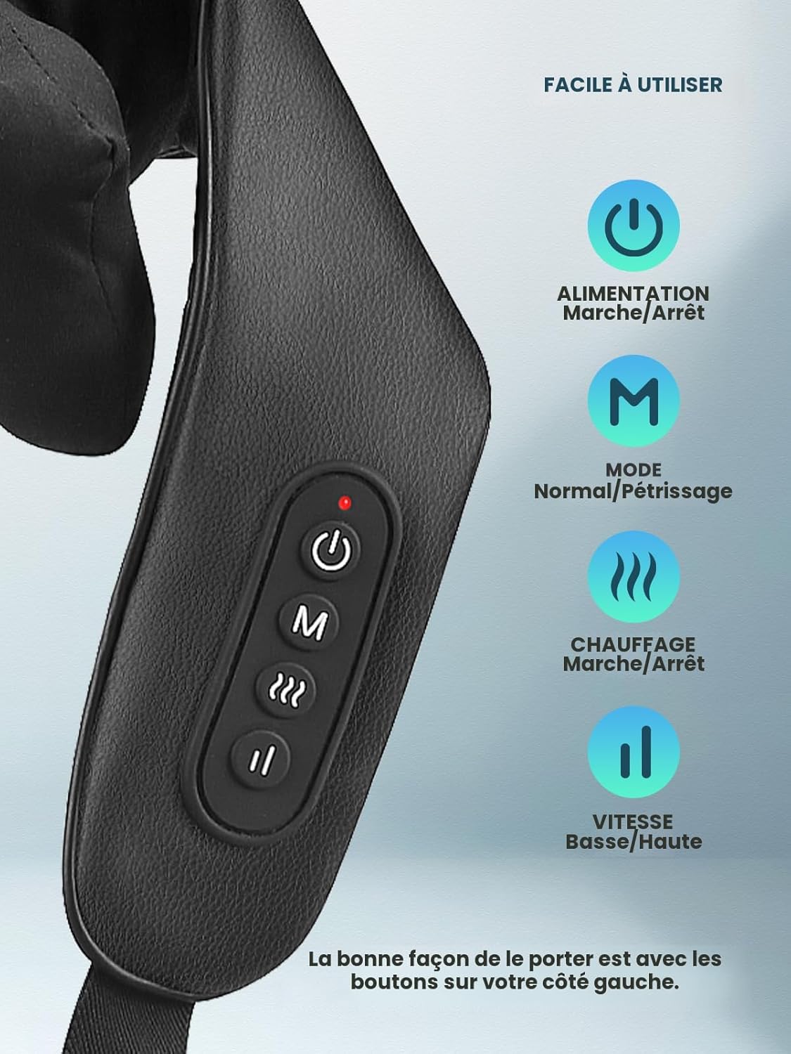 Masseur Shiatsu Cervical Chauffant REVIRA