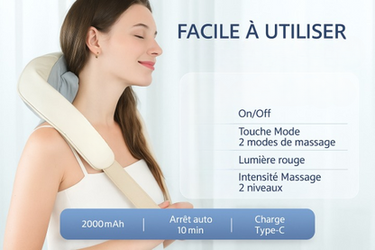 Masseur Shiatsu Cervical Chauffant REVIRA